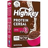 HighKey Low Carb Keto Cereal - Protein Snacks for Breakfast, Zero Sugar, Grain Carbs & Gluten Free Chocolate Cereals Healthy 