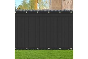 ZGR HOME&GARDEN 4' x 3' Privacy Fence Screen Heavy Duty Windscreen Cover Shade Net Cloth Fencing Fabric Mesh Tarp with Brass Grommets and Cable Zip Ties, 160 GSM 90% UV Blockage, Black