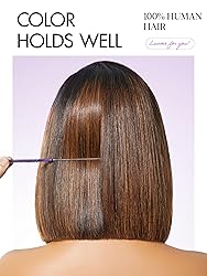 LUVME HAIR Bob Wig 100% Human Hair Wigs Glueless