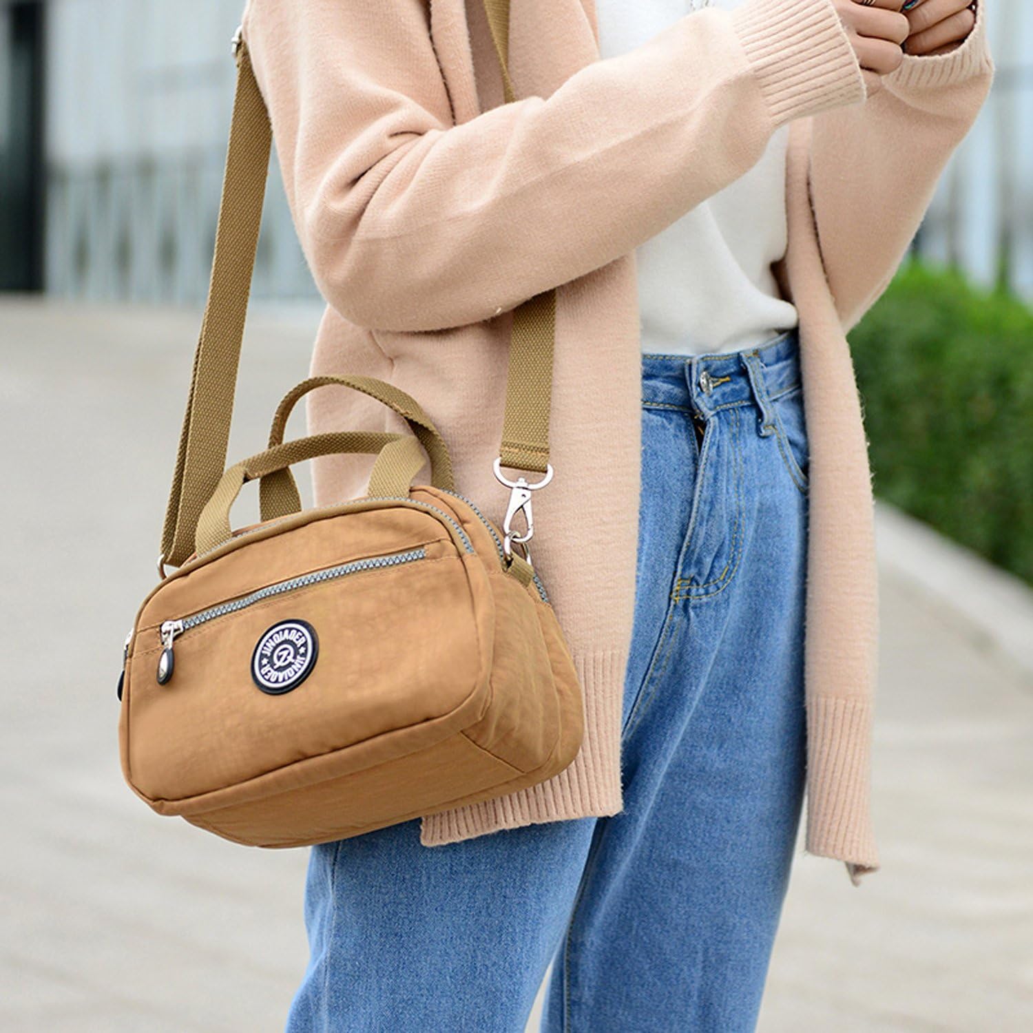 Outreo Women Handbag Small Messenger Bag Waterproof Shoulder Bag Lightweight Cross Body Bag Casual Satchel for Sport Girls Side Bag - Image 5