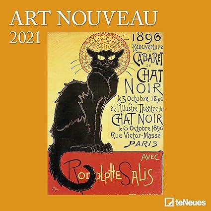 Calendrier 21 Art Nouveau Tournee Chat Noir Mucha Format 30x30cm Tn Offert Un Agenda De Poche 21 Amazon Fr Fournitures De Bureau