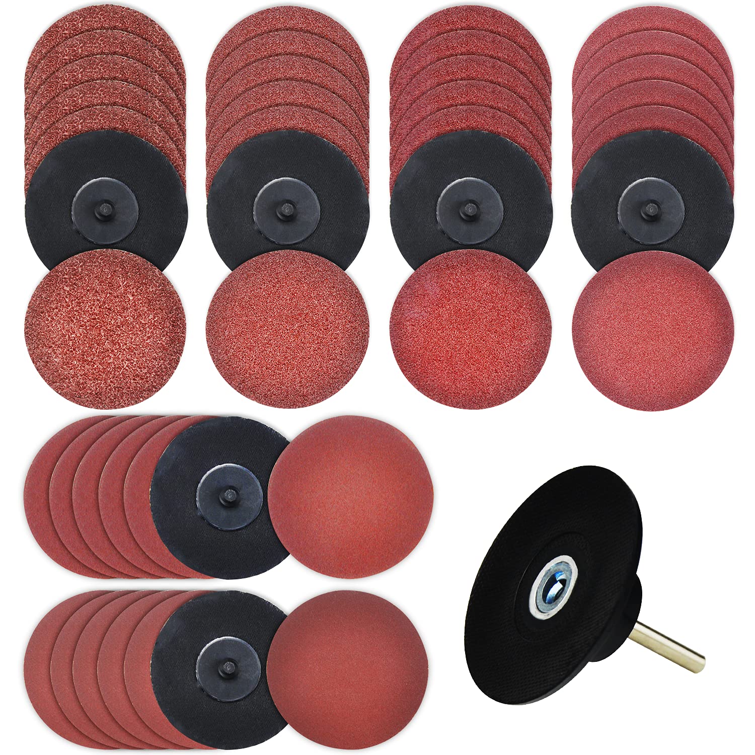 36 Pcs Sanding Disc 75mm Hook and Loop Grit 36 60 80 120 240 320 Sanding Pad 3 inch Drill Sanding Attachment