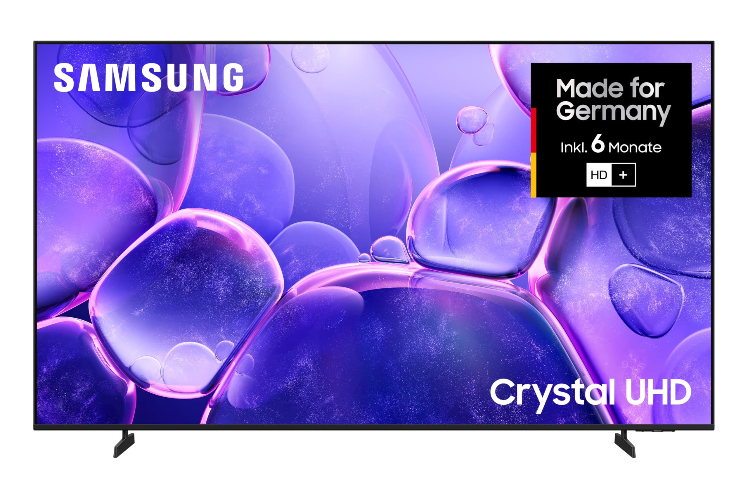 Samsung Crystal UHD U8079F 4K 65 Zoll (163 cm) LED Fernseher, Crystal Prozessor 4K, MetalStream Design, SmartThings, AI Upscaling, Gaming Hub, Knox Security, Kostenlose Inhalte, Smart TV