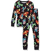 Amazon Essentials Marvel Boys and Toddlers' Snug-Fit Pajama Sleep Sets, 3-Piece