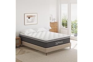 Mubulily Full Mattress,8 Inch Hybrid Mattress in a Box with Gel Memory Foam,Motion Isolation Individually Wrapped Pocket Coils Mattress,Pressure Relief, Medium Firm Support,CertiPUR-US.
