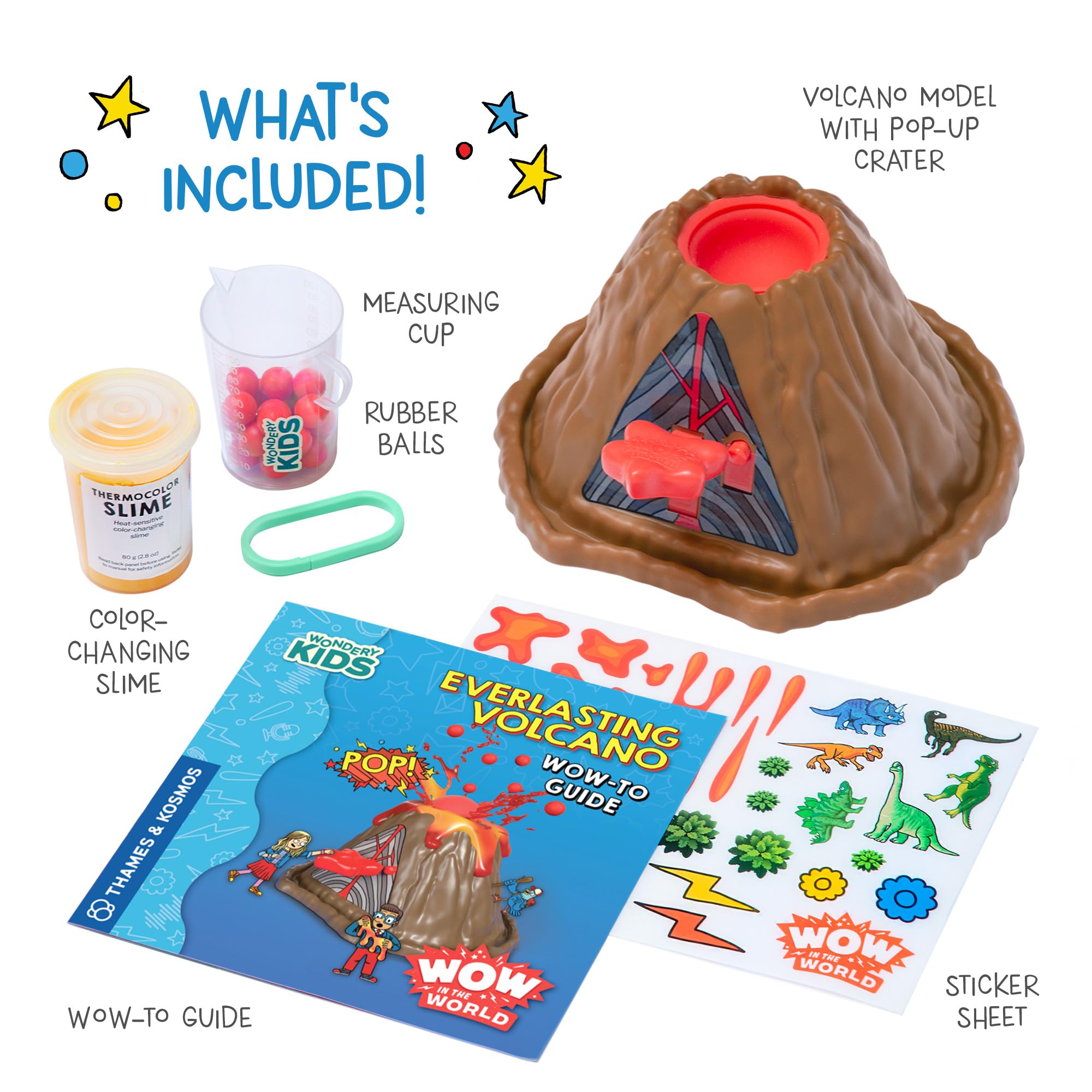 Wow in The World Everlasting Volcano | Erupt Your Volcano Again & Again, Slime Lava, Rubber Lava Rocks, Companion Audio Content, Bonus Reusable Science Tool, STEM Toy for Kids 4+ by Thames & Kosmos