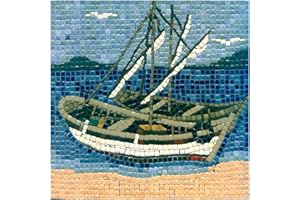 ALEA MOSAIC Complete Mosaic Kits for Adults: Unleash Your Creativity, Square 7inch or 20cm, Small Boat