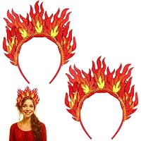 Fire Flame Headbands Felt Rave Party Costumes Festive Halloween Accessories Flame Headband: Fire Crown, Carnival Costume Headpiece - Etsy main image 2
