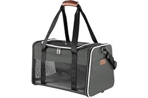 AKINERRI Cat Carrier - Portable Foldable Dog Pet Carrier, Soft-Sided Pet Bag up to 15 Lbs, Airline Approved Travel Puppy Carrier