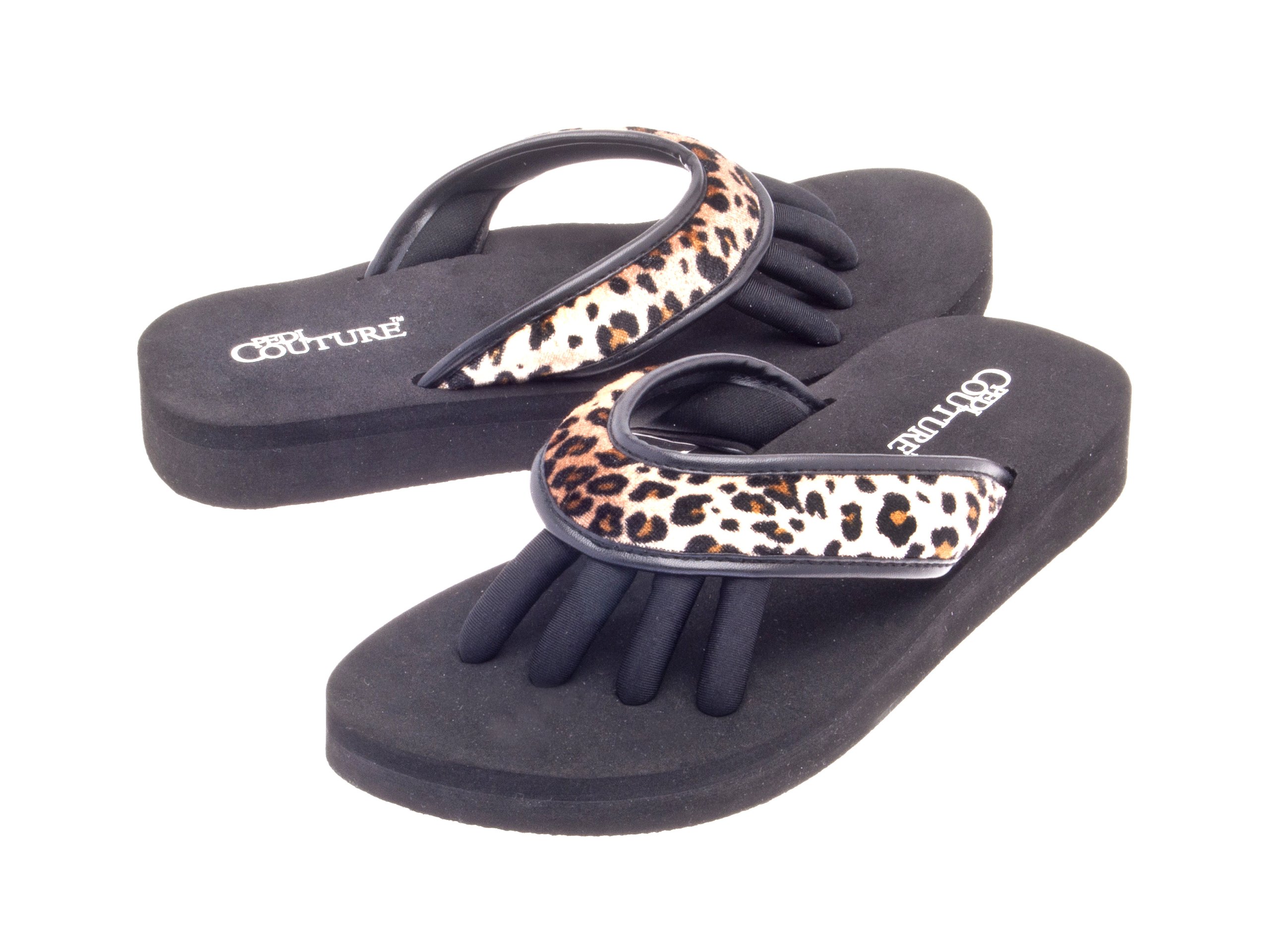 Pedi Couture SPA, pedicure, sandal, black with leopard look