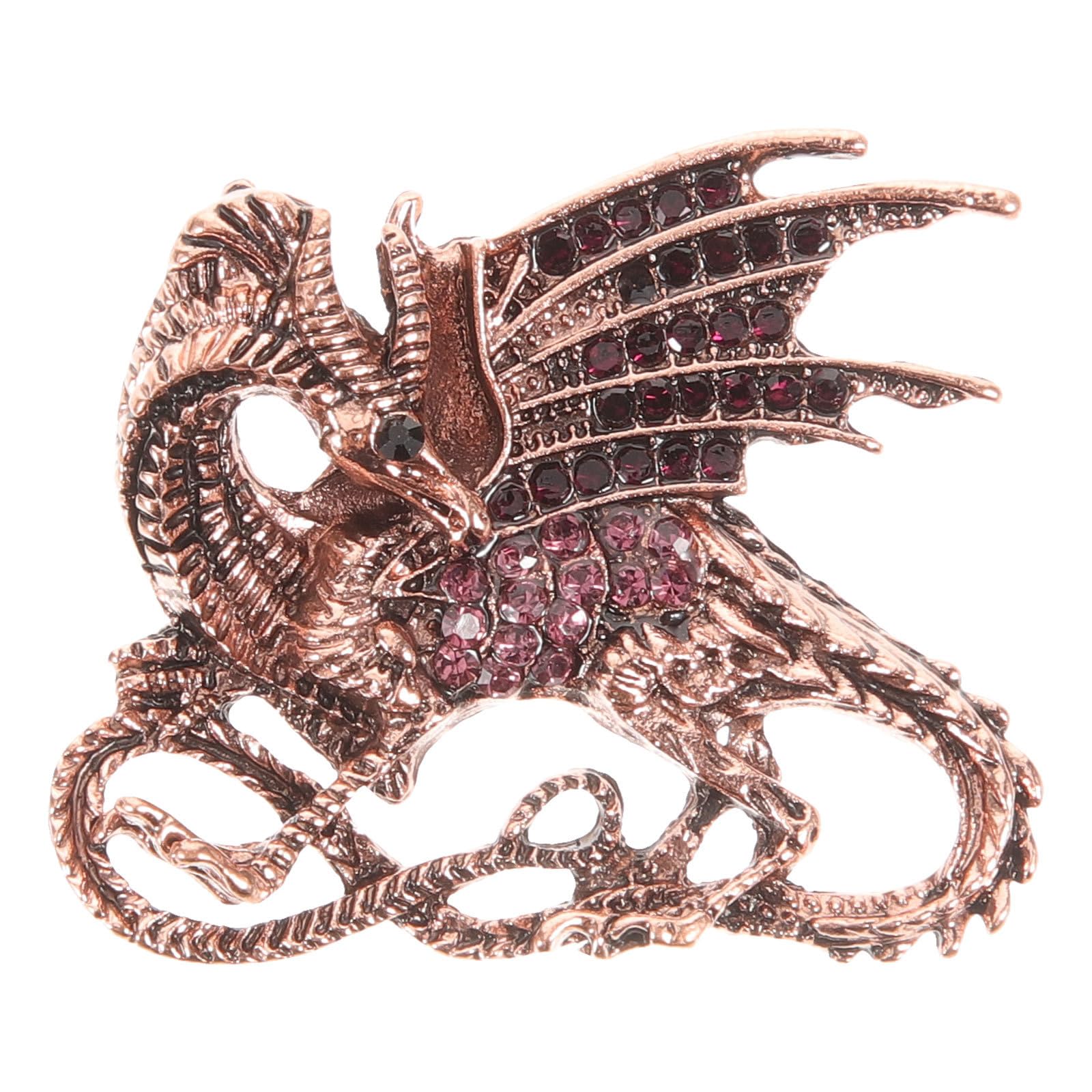 Animal Brooch Pins Rhinestone Lapel Pin Fashionable Pins for Women Men (Purple)