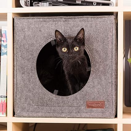 Amazon.com: Cueva de fieltro grueso para gato IKEA – Cama ...