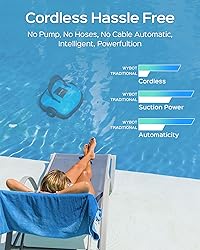 WYBOT Cordless Robotic Pool Vacuum, Powerful