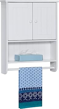 Best Choice Products Gabinete De Pared Para Bano Doble Puerta