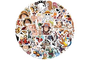 110pcs Japanese Anime One Piece Stickers,Hot Japanese Cartoon Anime Vinyl Sticker for Water Bottle Laptop Phone Scrapbooking 