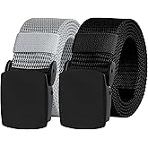 UNGGJKB Men Tactical Belt,Casual web work Belt | Stretchy Nylon Belt That Can Be Cut And Adjusted,Quick Release Flip Buckle,Heavy-duty military men's accessories