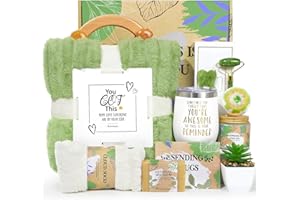 SUHCTUPTX Self Care Gifts for Women, Get Well Soon Gifts for Women After Surgery, Care Package Thinking of You Relaxing Spa Gift Basket Set with Blanket Tumbler for Mom Her Best Friend Sister