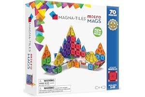 MAGNA-TILES microMAGS 70-Piece Deluxe Magnetic Construction Set, The Original Magnetic Building Brand