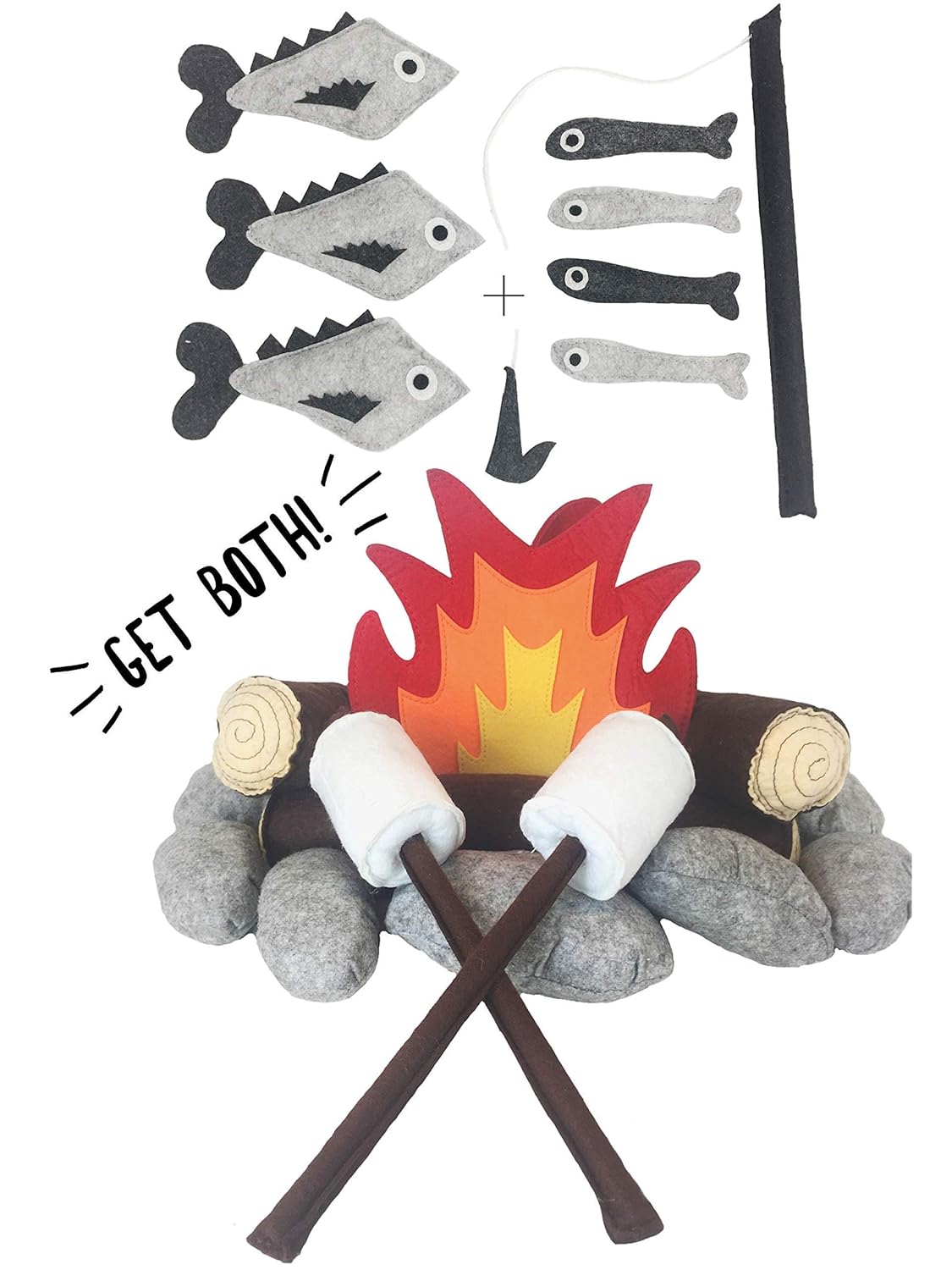 plush campfire set