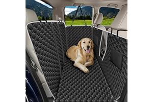 Mancro Truck Back Seat Pet Cover for Dogs, XXL Dog Hammock for Truck with Zipper Side Flap, Waterproof Floor Backseat Covers 
