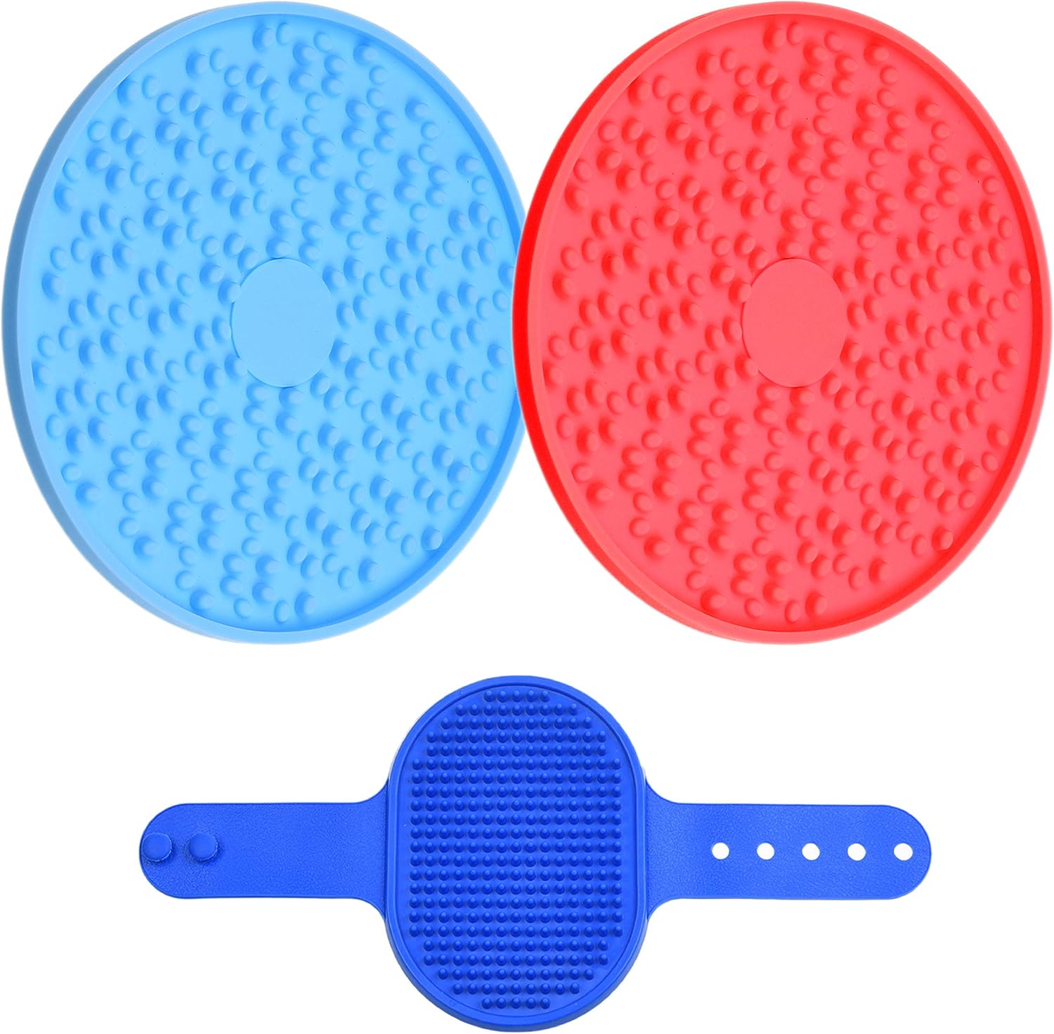 Kare & Kind 2x Dog Licking Mat and 1x Pet Bath Brush, Slow Feeder Licking Pad to Calm Pets During Bathing, Grooming, Training