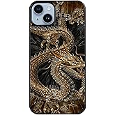 VUTTOO for iPhone 15 Case - Chinese Golden Dragon Pattern Phone case - TPU Shock Absorption Protection Phone Cover Case