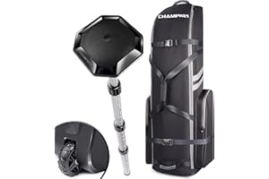 CHAMPKEY Premium Soft-Padded Golf Travel Bag with Anti-Impact Support System - 1200D Oxford Fabric Golf Travel Cover (Travel 