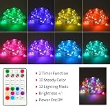 Ooklee Colour Changing Fairy Lights LED String 50 LED 16.4ft Remote USB/Battery view 2