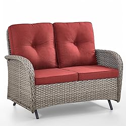 HUMMUH 2-Person Outdoor Glider Bench-All-Weather