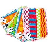 Skoy Scrub, 4-Pack Reusable, Non-Scratching Dish Scrubber for Kitchen and Household Cleaning, Planet-Friendly, Dishwasher Safe Soft Scrub, Assorted Colors and Designs