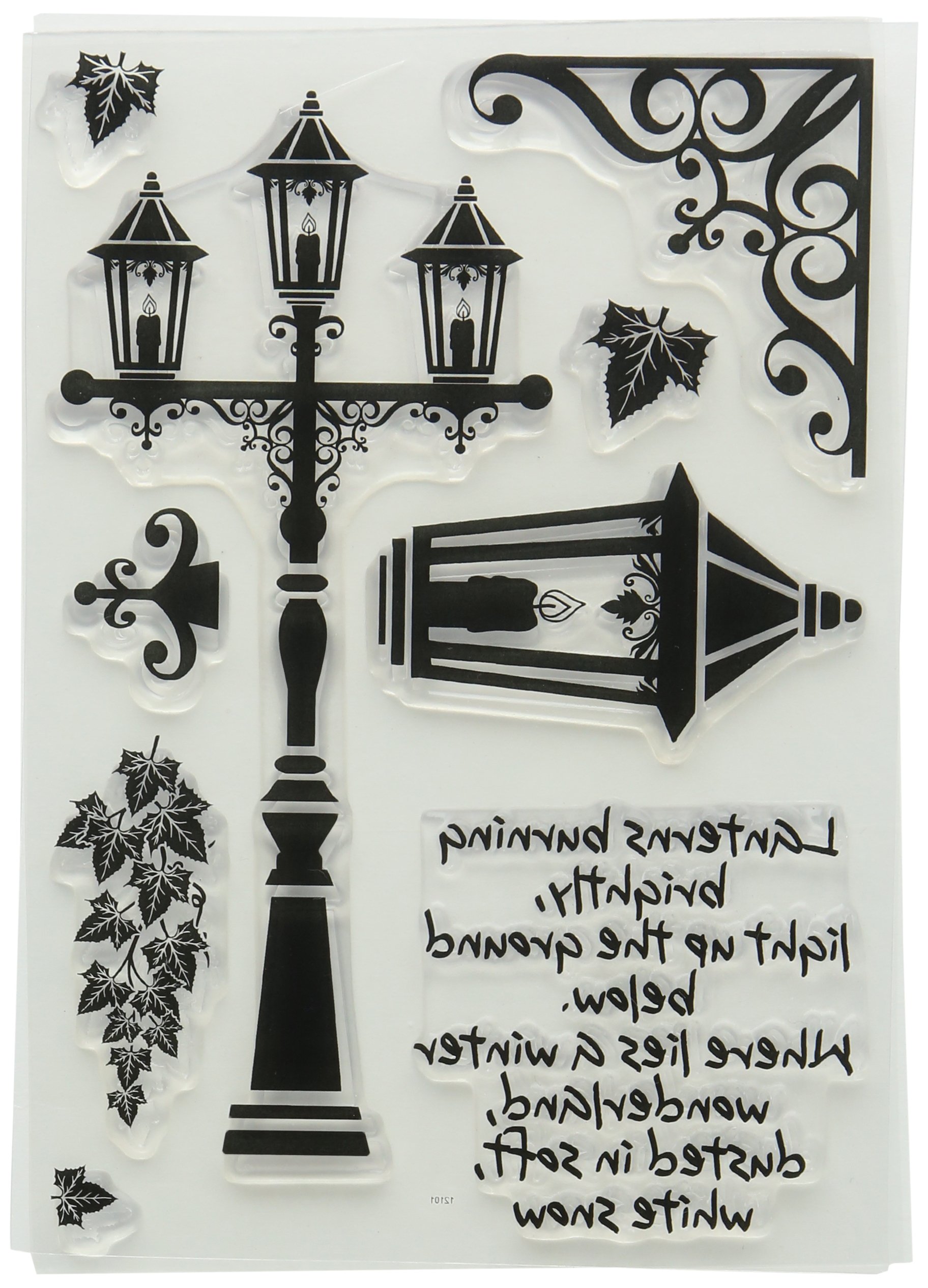 Card-io Vintage Lanterns Clear Stamp Set, Synthetic Material, 22.4 x 11.3 x 0.3 cm