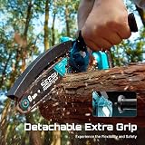 Seesii Mini Cordless Chainsaw 6 Inch 2x4000mAh Batteries Battery Powered view 6