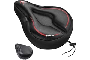 Fitense Bike Seat Cushion, Comfort Bike Seat Cover for Men Women, Exercise Bicycle Seat Cushion Padded Cover Compatible with Peloton, Mountain Stationary Bikes