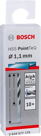 Bosch 10pc PointTeQ HSS Twist Drill Bit Set 1.1 x 14 x 36 mm view 3