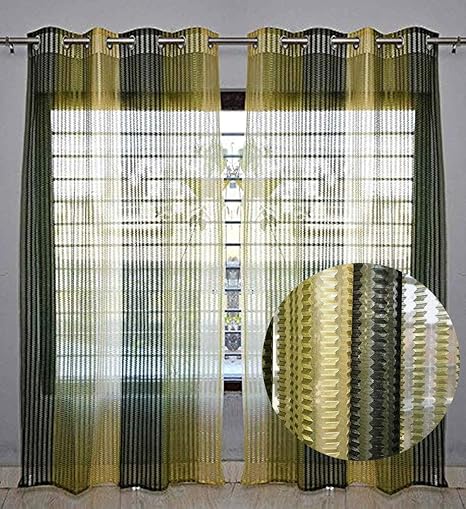 Buy Purav Light Tissue Net Curtains Set Of 2 Piece For Window 4 X