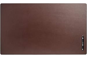 Dacasso Classic Leather Mat Desk pad, 34" x 20", Chocolate Brown
