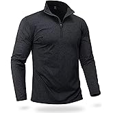 Boladeci Men's Quarter Zip Pullover Premium Fleece Lined Heather Long Sleeve Golf Shirts Midweight 1/4 Half Zip Sweatshirts