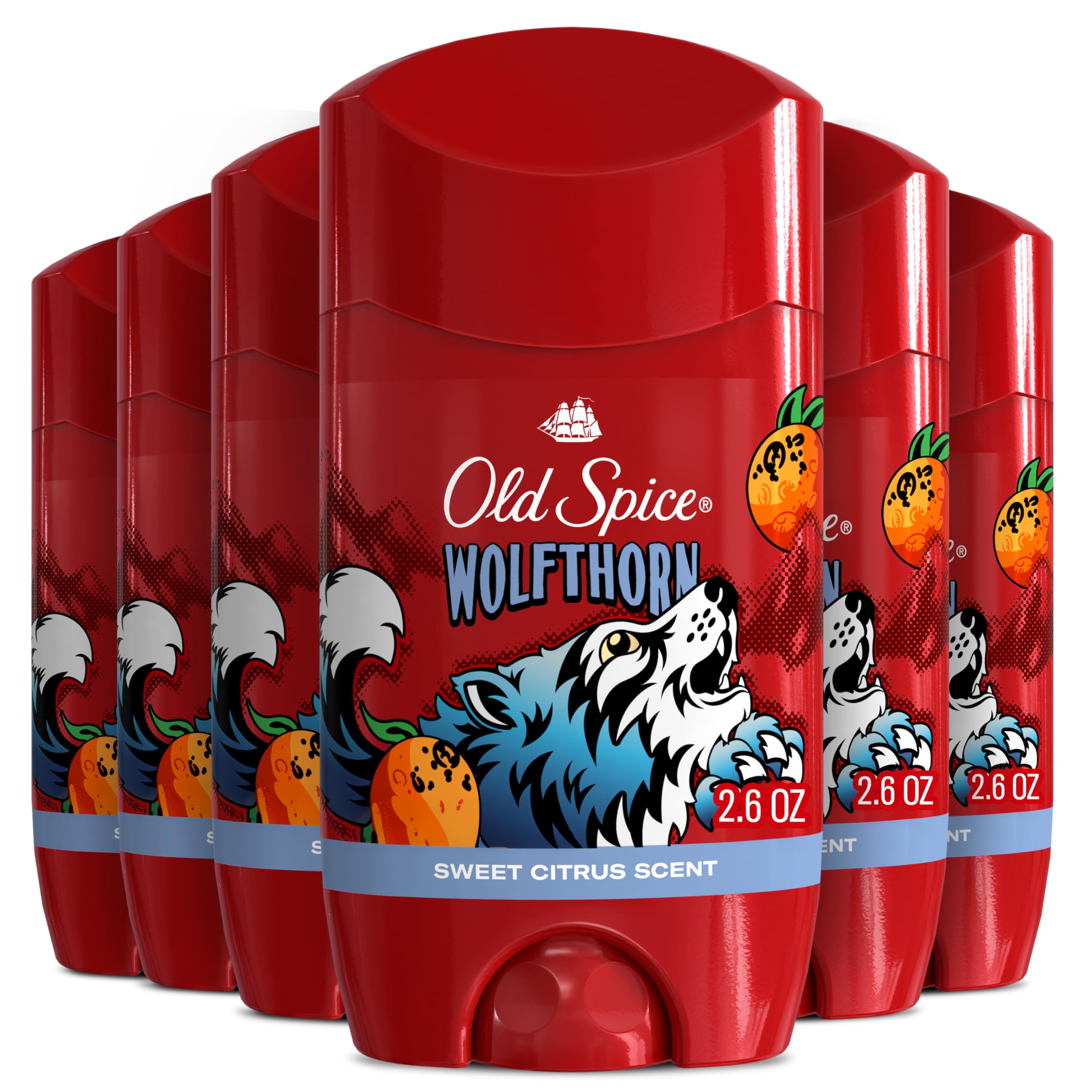 Photo 1 of Old Spice Deodorant for Men, 24/7 Odor Protection, 24/7 Freshness & Lasting Scent, Goes on Clear, Wolfthorn with Sweet Citrus Scent, 2.6 oz (Pack of 6)