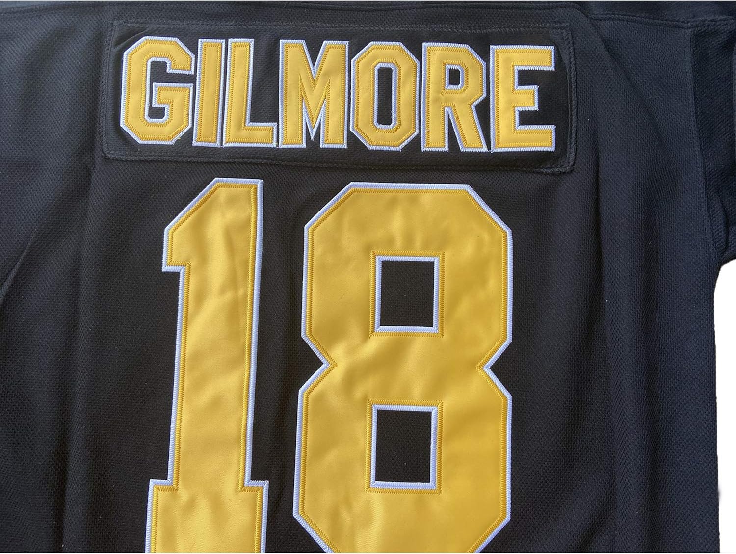 Happy Gilmore #18 Sandler 1996 Movie Ice Hockey Jersey Stitched Men Hockey Jersey Black S-3XL: Clothing