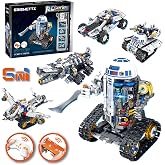 CLARKARIDA Robot Building Kit for Kids, 5-in-1 App Compatible with Lego RC | 776pcs Remote Control STEM Toys 5-in-1 Robot with app, programming functions; space-themed STEM gift for boys ages 8-14