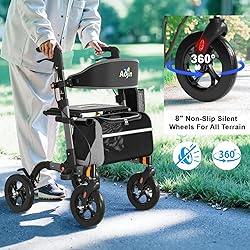 Walkers for Seniors, Rollator Walker with Seat, 350