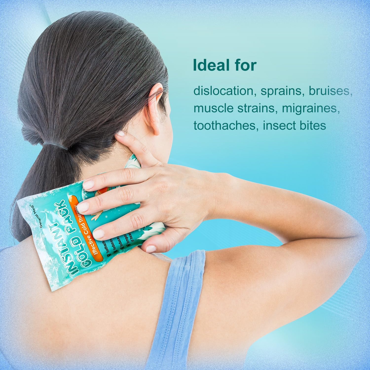 General Medi Einweg Kälte-Sofort-Kompresse (50 Stück), Kühlpack zum sofortigen Kühlen und für Erste-Hilfe-Maßnahmen, Schmerzlinderung, Schwellungen, Entzündungen, Kühlkissen zur äußerlichen Anwendung 4