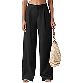 Willit Women's Linen Pants Wide Leg Work Dress Pants Casual Slacks Business Pants with Pockets