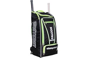 Whitedot Falcon Black Cricket Kitbag - Full Size for Professional Players
