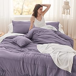 Bedsure Purple Twin Comforter Set - 3 Pieces Pinch