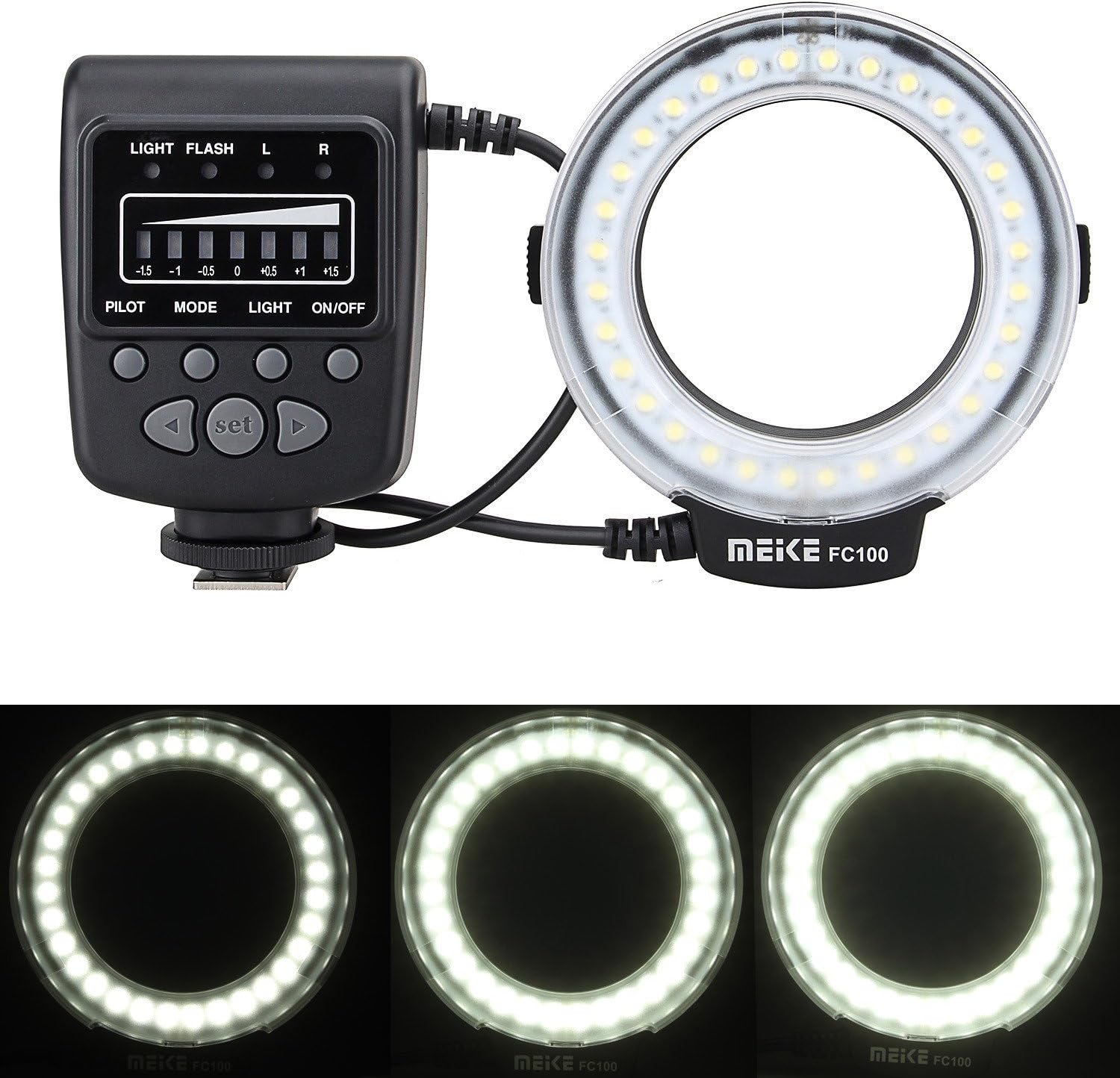 HolaFoto FC100 Macro Ring Light Flash Comes with 8 Adapter