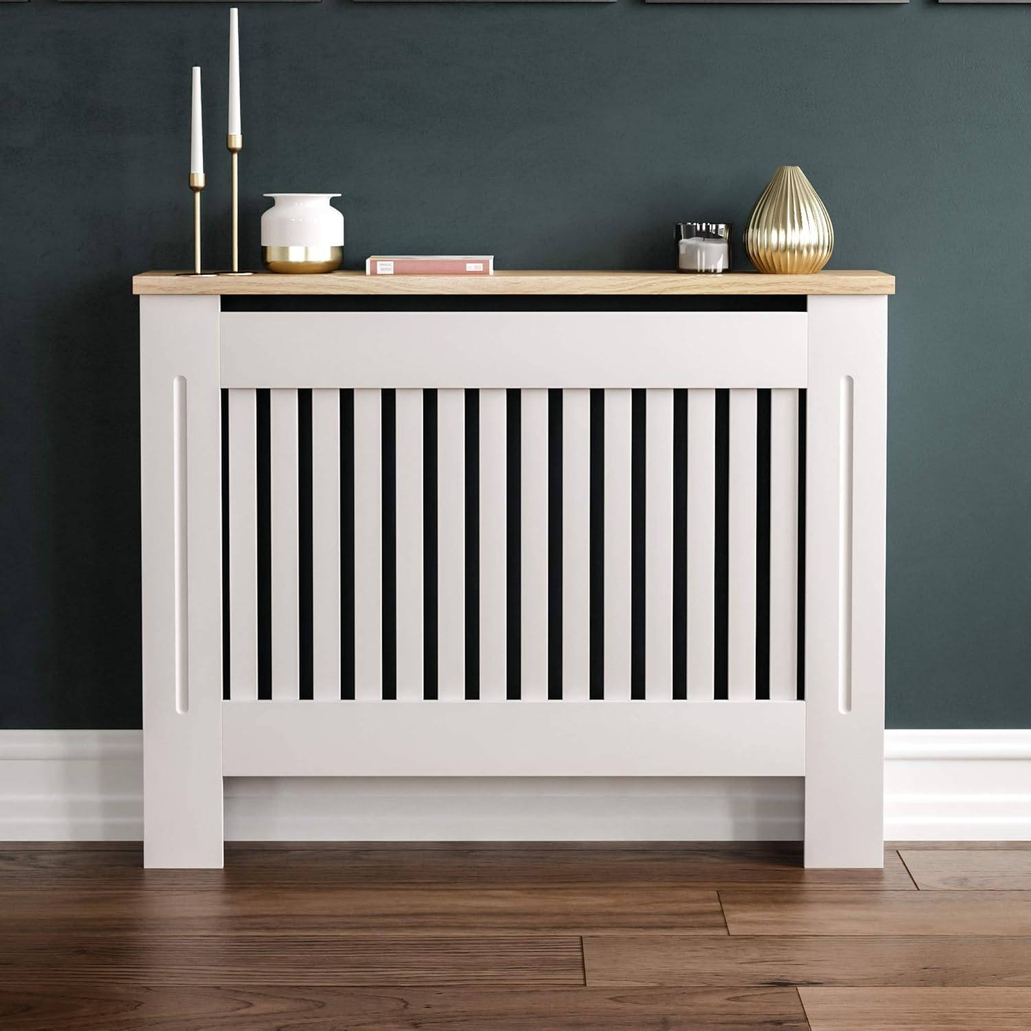 Vida Designs Arlington Radiator Cover White Modern Painted MDF
