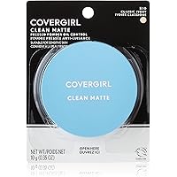 COVERGIRL Clean Matte Pressed Powder, Oil Control Powder, 1 container, .35 Fl Oz, Face Powder, Oil Free Loose Powder, Matte F