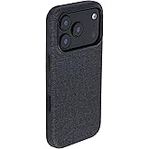 Dockem Faux Leather Case for iPhone 17 Pro Compatible with MagSafe, with Capacitive Camera Control Button (MSVL, Charcoal Black)
