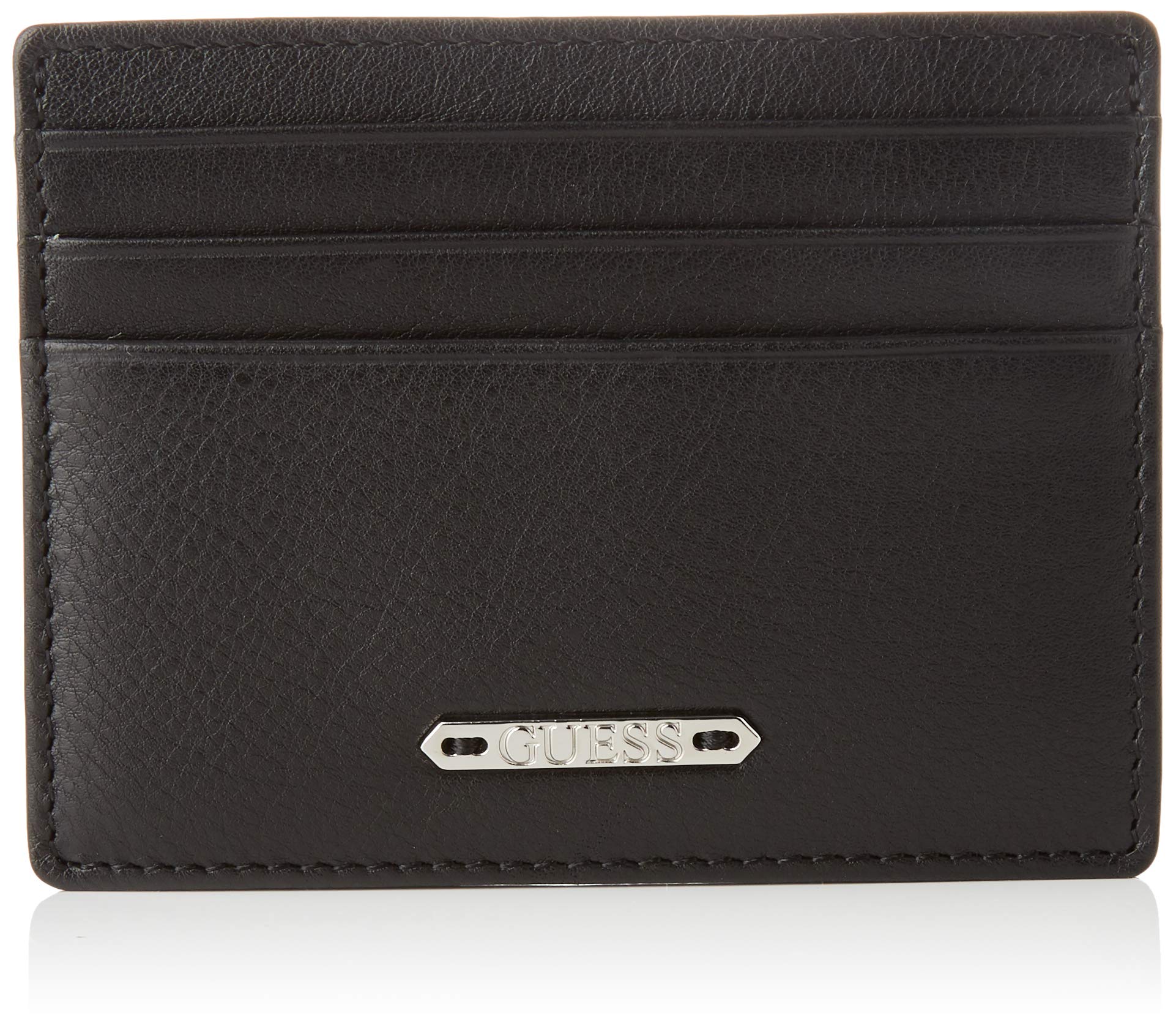 GUESS Men's Tyler Card Case Small Leather Goods, Black, 10x7,5x0,5 cm